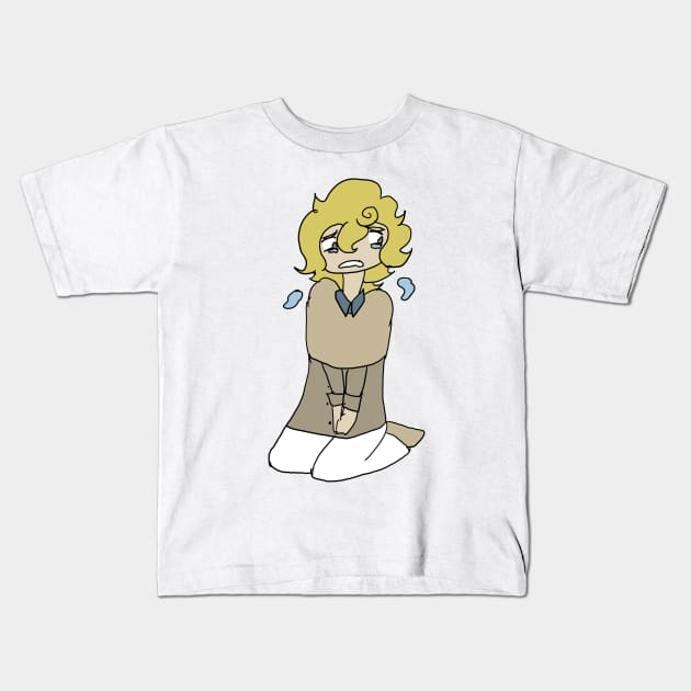 Kazuaki Nanaki Kazuaki-kun Crying Hatoful Boyfriend Chibi Sticker, Pin, + Others Kids T-Shirt by nhitori